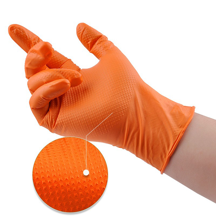 Orange diamond gloves